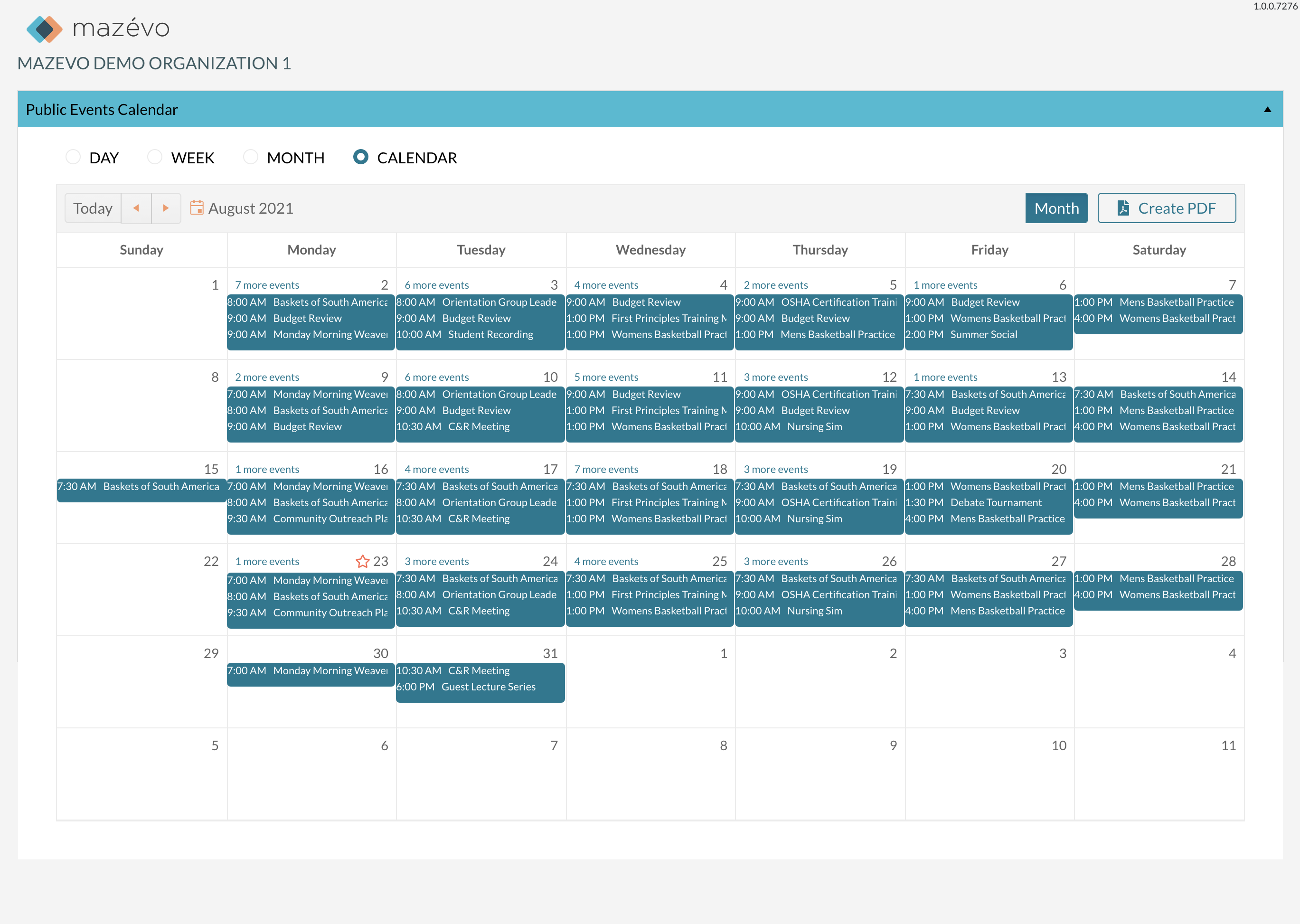 Event Calendar Software Mazévo